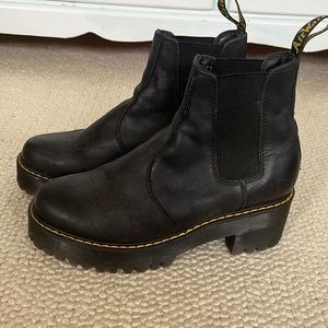 Dr. Martens ROMETTY WYOMING LEATHER PLATFORM CHELSEA BOOTS